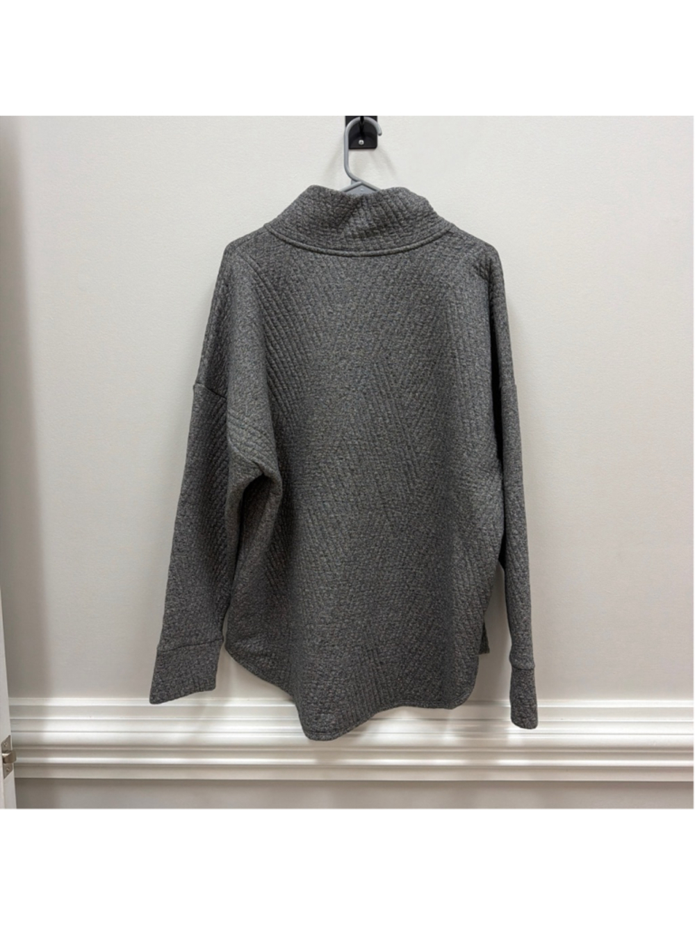 NWT Gap Fit Quilted Jacquard Half-Zip Pullover in Heather Gray Sz XL! - Picture 8 of 8